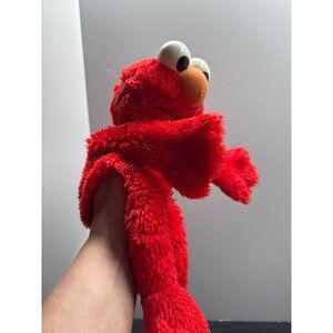 Vintage READ Elmo Plush Toy 14" Sesame Street Red Fuzzy Stuffed Animal With Big